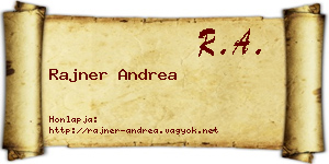 Rajner Andrea névjegykártya