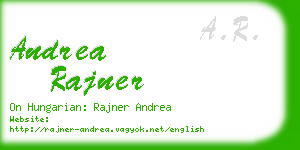 andrea rajner business card